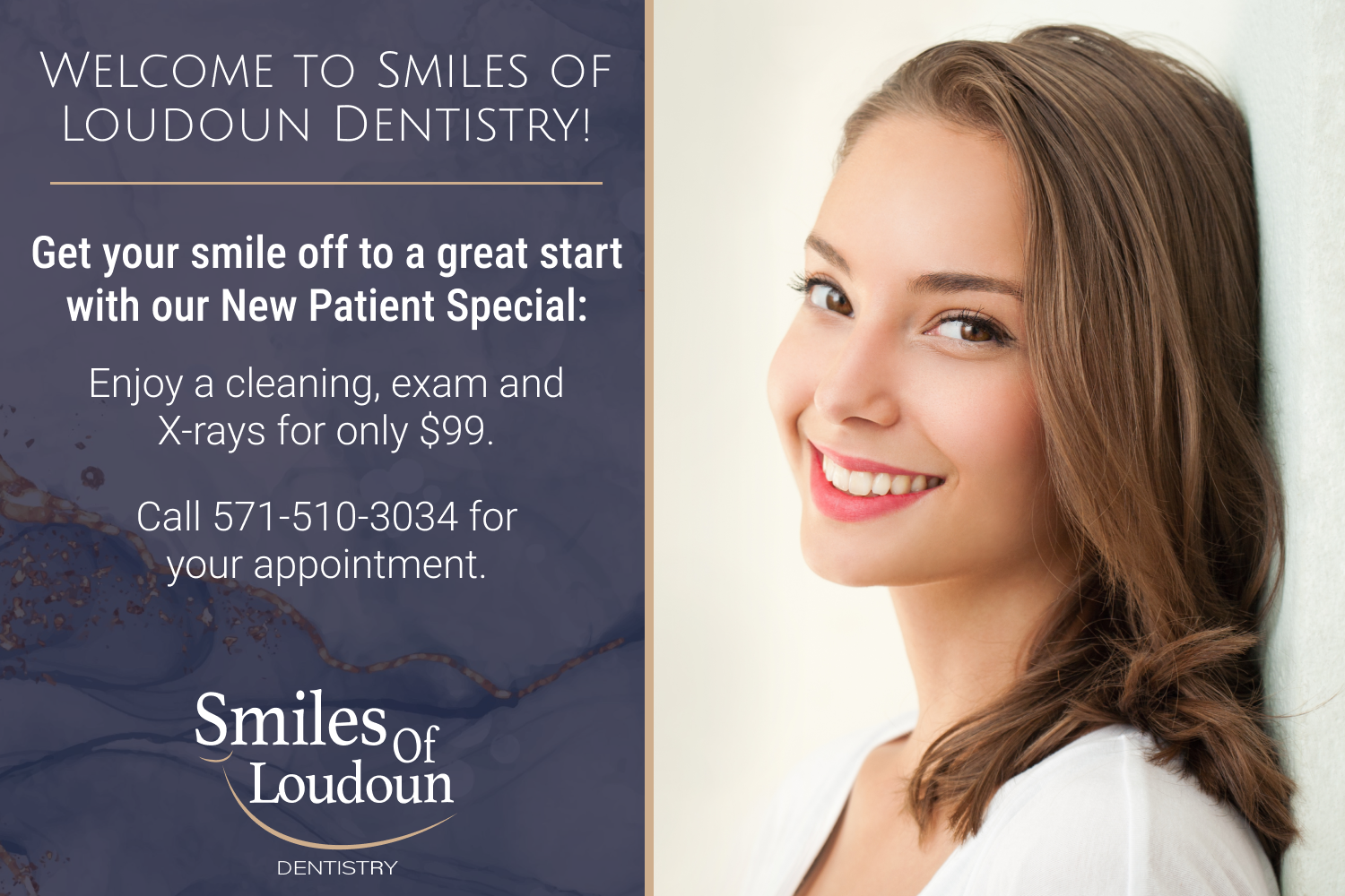 New Patient Special: Enjoy a cleaning, exam and X-rays for only $89